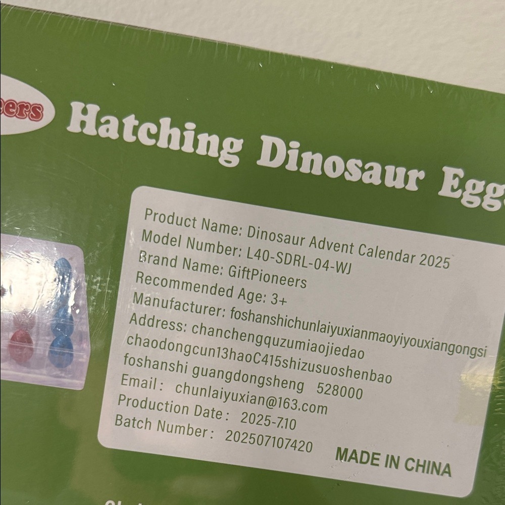 Dinosaur Advent Calendar with Colorful Toys - Picture 3 of 3